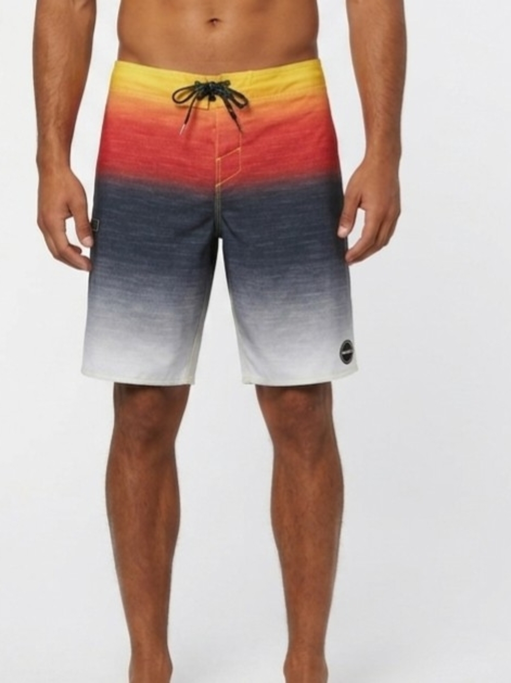 O'Neill Yellow Red Fade Swim Boardshorts Size 38